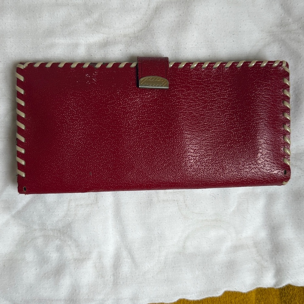 Vintage Red Handmade Leather Women's Wallet